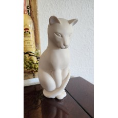 Vintage Crowning Touch White Bisque Porcelain Cat Figurine